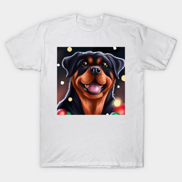 Cute Rottweiler Drawing T-Shirt by Play Zoo